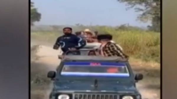 3 கி.மீ தூரம் விரட்டிய காண்டாமிருகம் 3 கி.மீ தூரம் விரட்டிய காண்டாமிருகம்