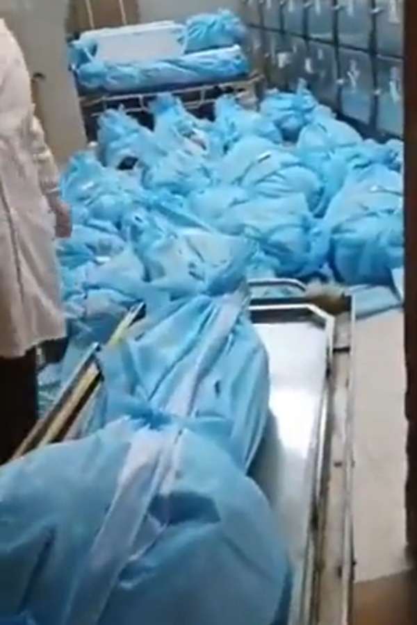 குவிக்கப்பட்டிருக்கும் சடலங்கள்.. 