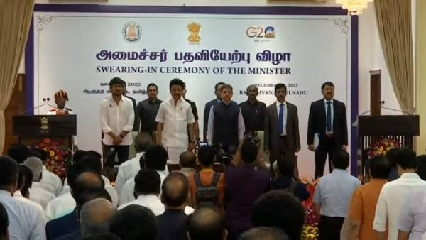 Tamil Nadu Chief Minister MK Stalin son Udhayanidhi Stalin sworn-in as Minister today