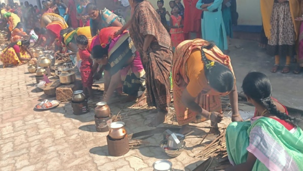 Villagers offer mass pongal to Pennycuick 182 birthday Palarpatti, Theni 