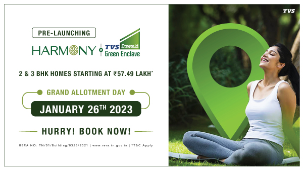  Book your low rise house in chennai with TVS Emerald Green enclave