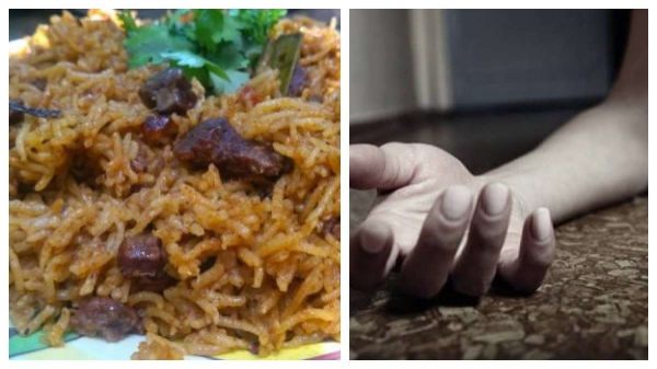 பிரியாணி சாப்பிட்ட மாணவி பிரியாணி சாப்பிட்ட மாணவி