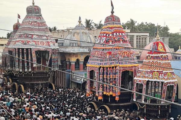 Lakhs of devotees witness Chidambaram Natarajar Temple Car festival Arudra Darisanam tomorrow 