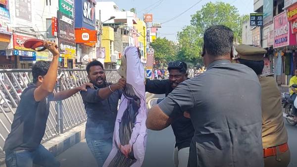 VCK hold protest against Tamilnadu Governor RN Ravi 