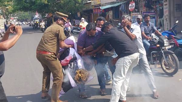 VCK hold protest against Tamilnadu Governor RN Ravi 