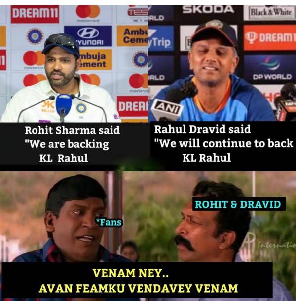 Funny memes collection on cricketer k l rahul