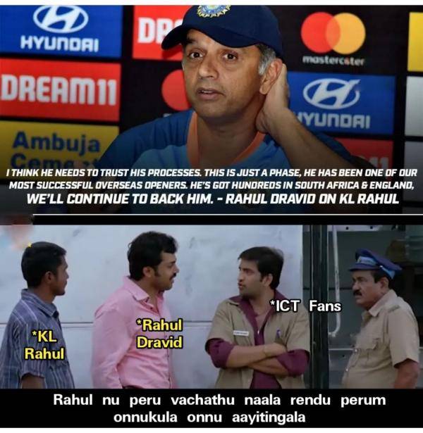 Funny memes collection on cricketer k l rahul