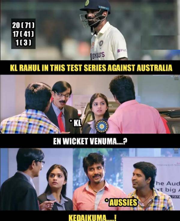 Funny memes collection on cricketer k l rahul