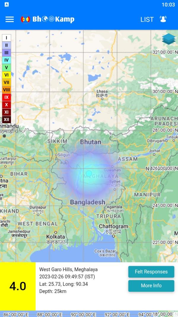  Mild earthquake tremors felt in Meghalaya, Maharashtra