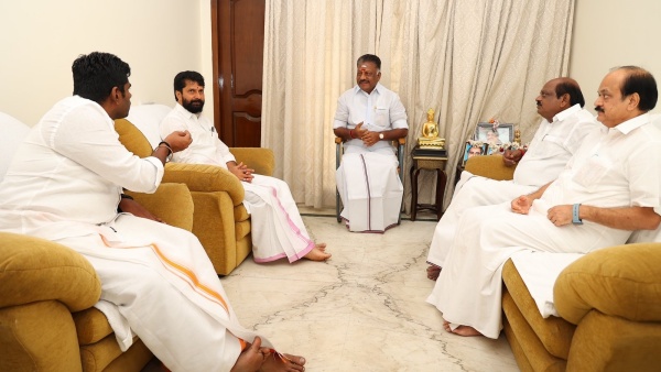 Tamilnadu BJP President Annamalai meets Edappadi Palaniswami, O.Panneerselvam Tamilnadu BJP President Annamalai meets Edappadi Palaniswami, O.Panneerselvam