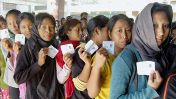  மேகாலயாவில் வாக்குப்பதிவு 