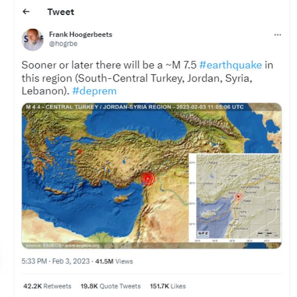 A group of birds that sensed the earthquake in advance Researcher who tweeted 3 days ago 