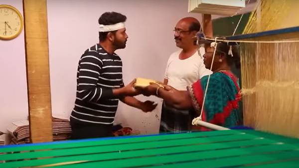 மனைவிக்காக நெய்த புடவை