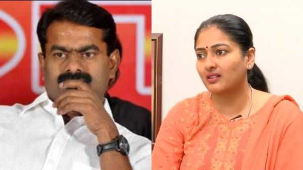 Naam Tamilar seeman Advices to Actor Gayathri Raguramm not to quit Politics Naam Tamilar seeman Advices to Actor Gayathri Raguramm not to quit Politics