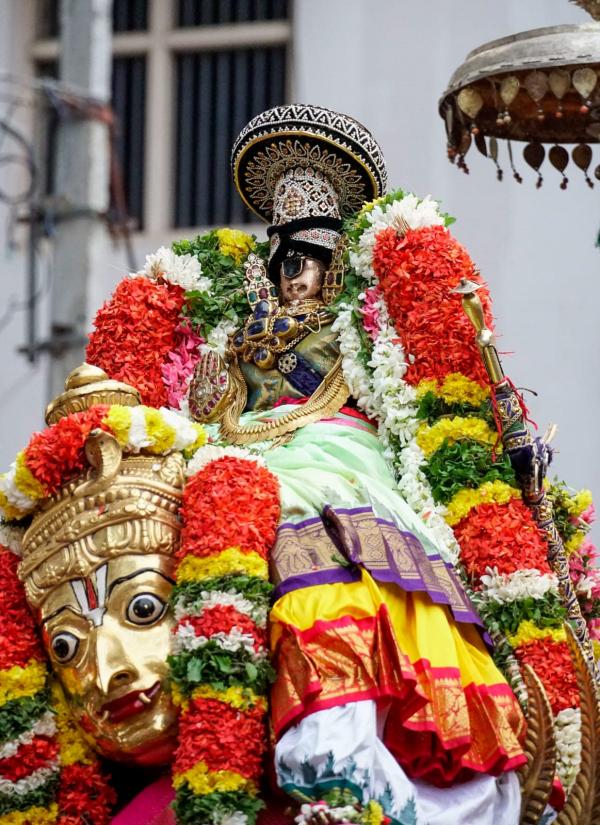 Srirangam Ranganathar Temple Masi Theppathiruvila Garuda sevai on 26th Februray Srirangam Ranganathar Temple Masi Theppathiruvila Garuda sevai on 26th Februray