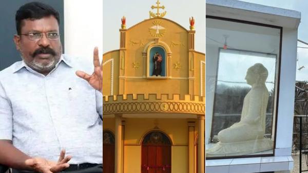 Buddha statue in Katchatheevu: Thirumavalavan gives adjournment motion notice in Parliament Buddha statue in Katchatheevu: Thirumavalavan gives adjournment motion notice in Parliament