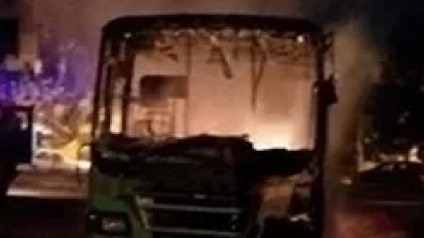 உடல் கருகி பஸ் 