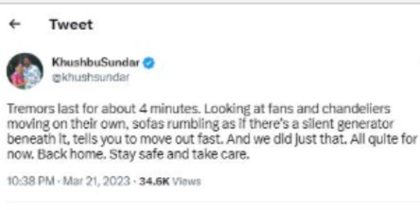 குஷ்பு ட்வீட் 