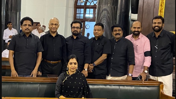 Parliament: DMK MPs wearing black dress to protest against disqualification of Rahul Gandhi 