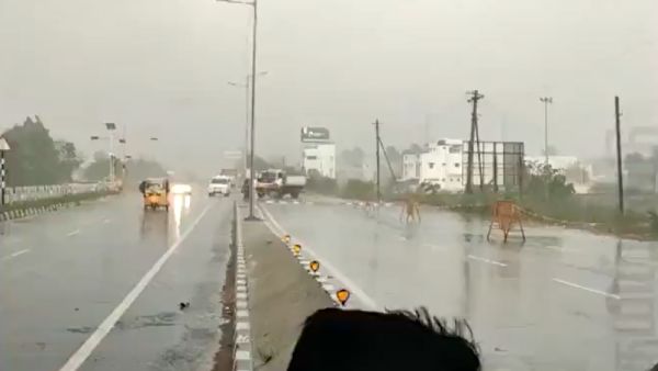 திருச்சியில் பெய்த மழை 