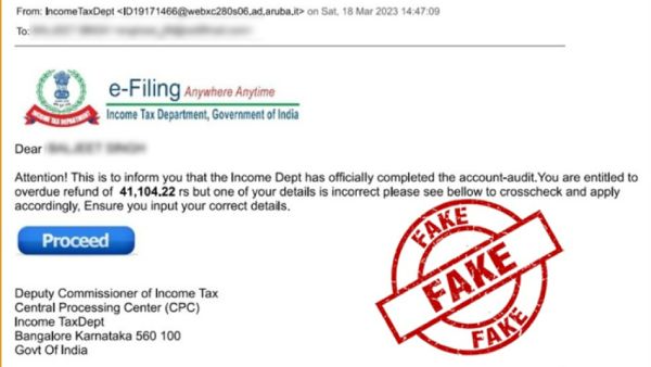  ரூ.41,107 திருப்பி அளிக்கப்படுவதாக மின்னஞ்சல் 