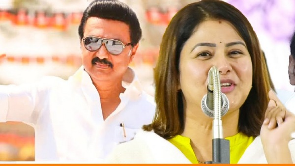 திமுக மேடையில் நடிகை சங்கீதா