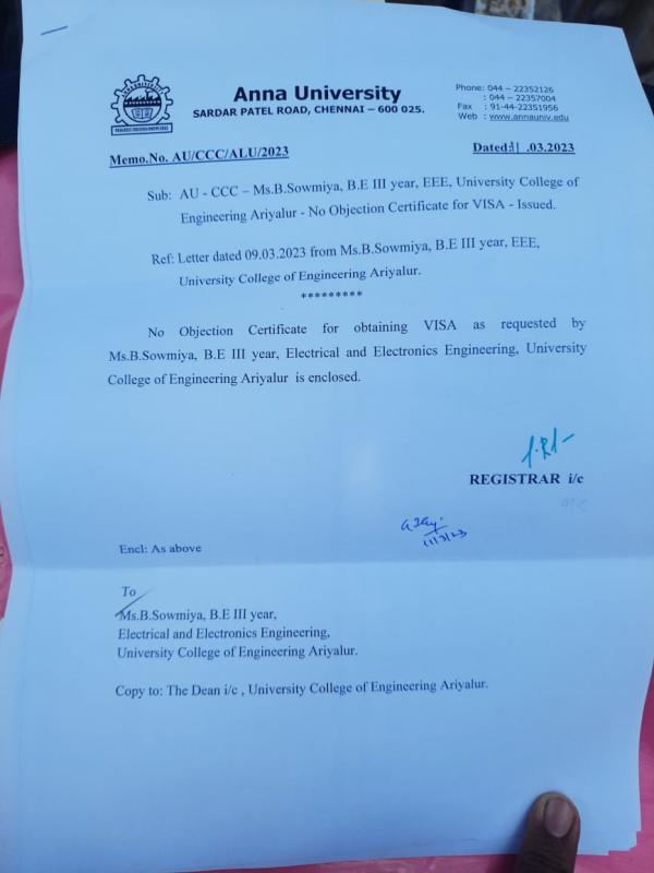 Ariyalur student is going to participate in International summit 2023 