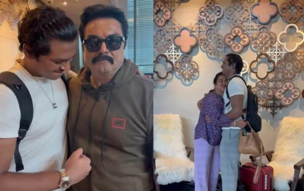 Actress Radhika Sarathkumar is crying her eyes out at the airport as her son is going abroad 