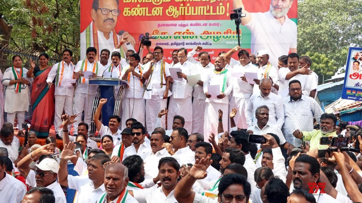 FIR Filled against 600 Congress members including State Chief KS Alagiri who protest against PM Modi in Chennai FIR Filled against 600 Congress members including State Chief KS Alagiri who protest against PM Modi in Chennai
