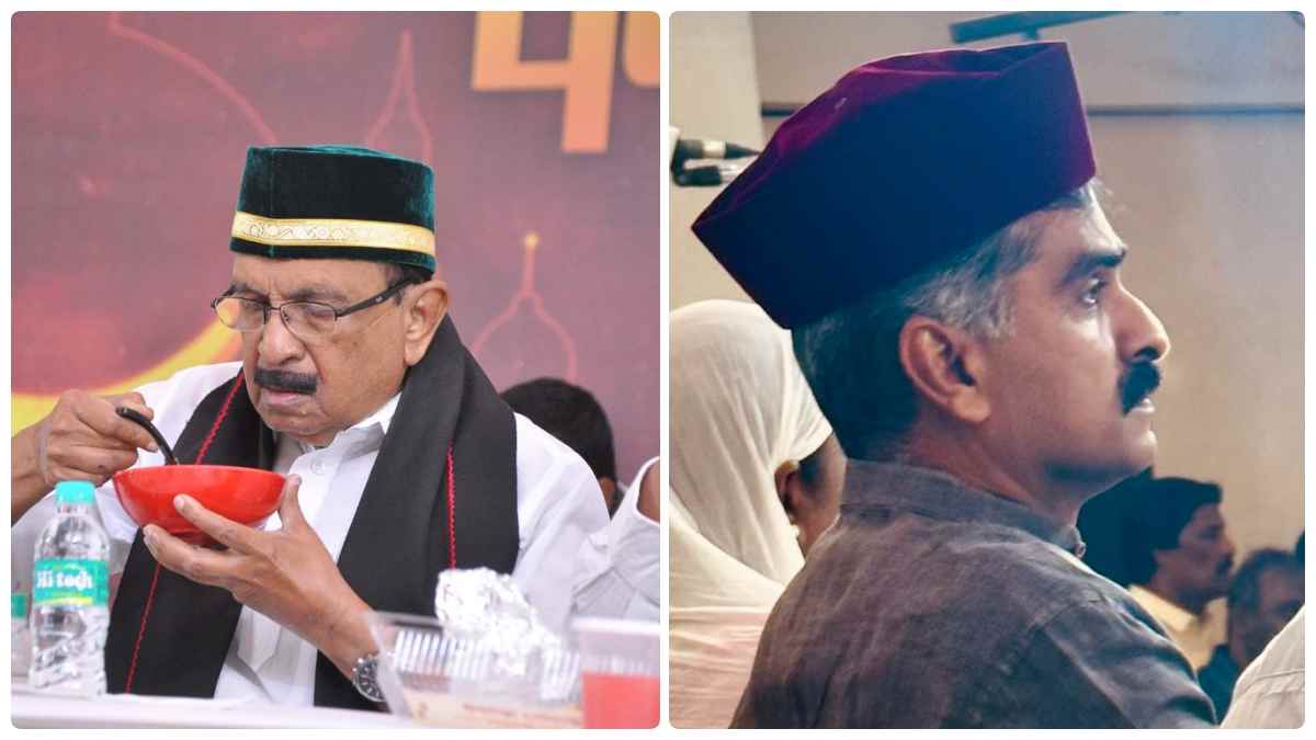 Ramadan ifthar ceremony held by Mdmk! Vaiko came with a hat on his head! 