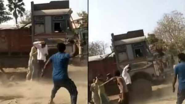 Illegal sand miners attacked a woman officer who went to stop sand smuggling in Bihar 