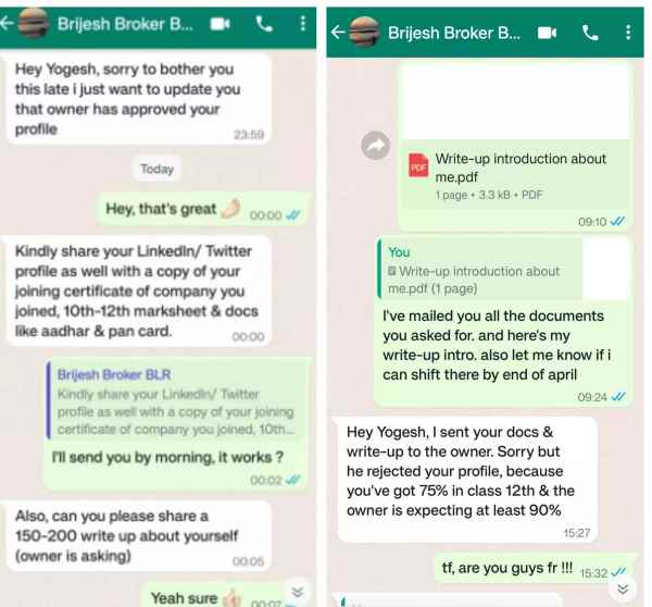 Bengaluru landlord rejects Man for rent as he got low marks in Class 12th