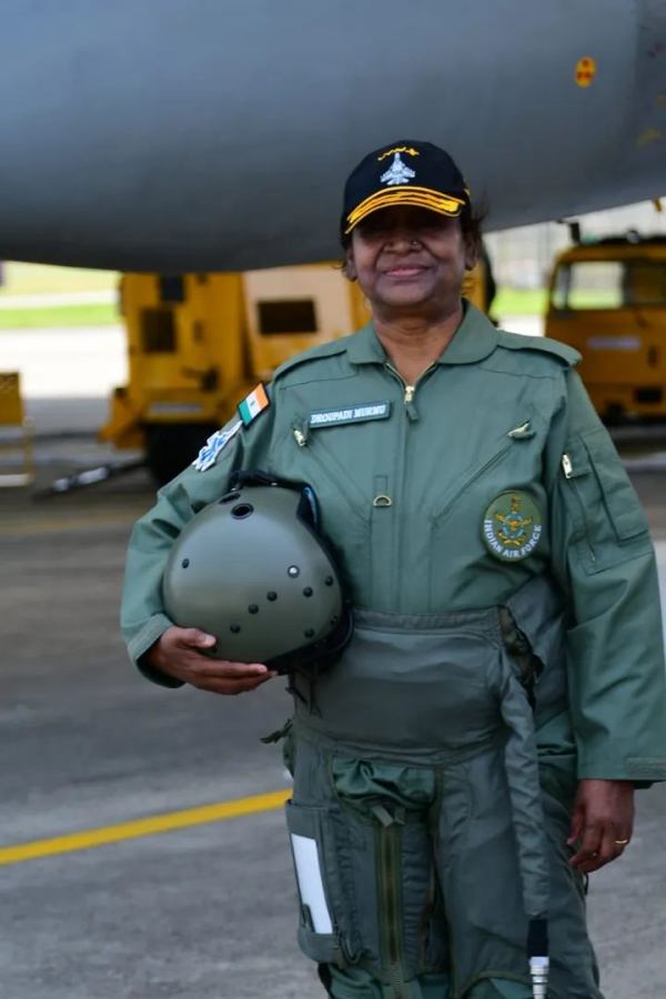 President Droupadi Murmu took a sortie on a Sukhoi 30 MKI fighter aircraft in Assam 