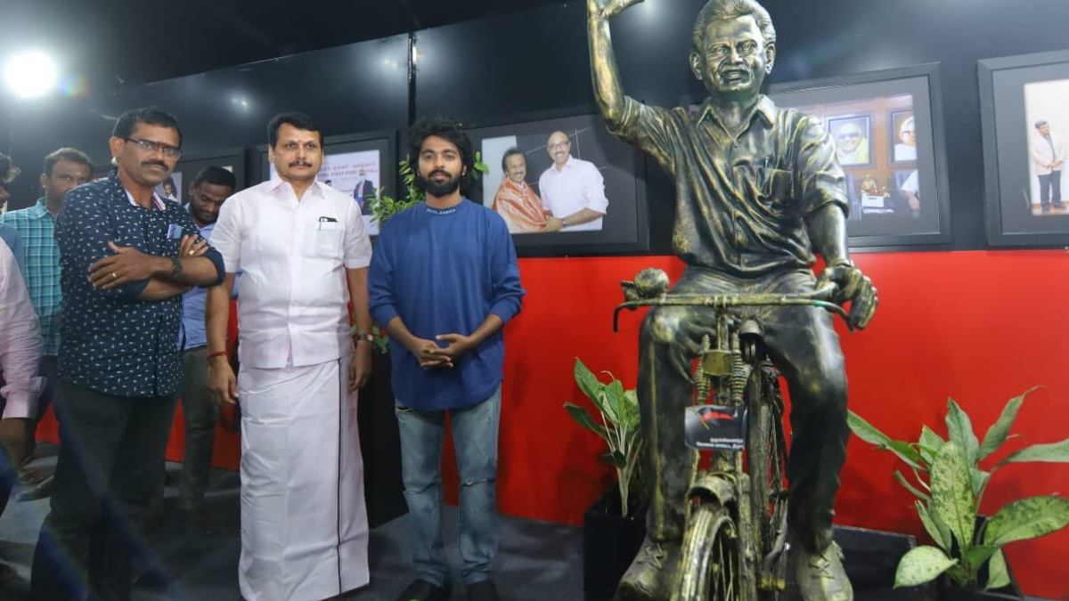 Photo exhibition in Coimbatore on the occasion of Stalins 70th birthday 