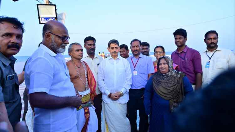 Governor RN Ravi darshan at Mangala Natha Swamy temple in Uttarakhosamangai 