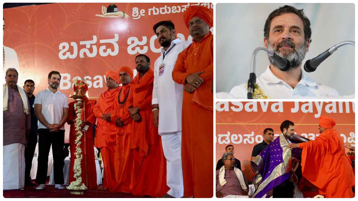 Karnataka Election: Rahul Gandhi meets Lingayat seers on occasion of Basava Jayanti Karnataka Election: Rahul Gandhi meets Lingayat seers on occasion of Basava Jayanti