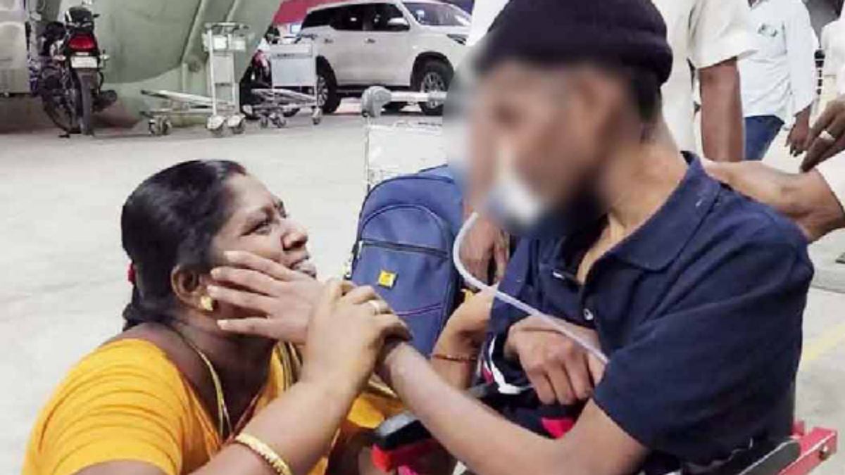 Youth reached Chennai after 4 months who get accident in Bahrain 