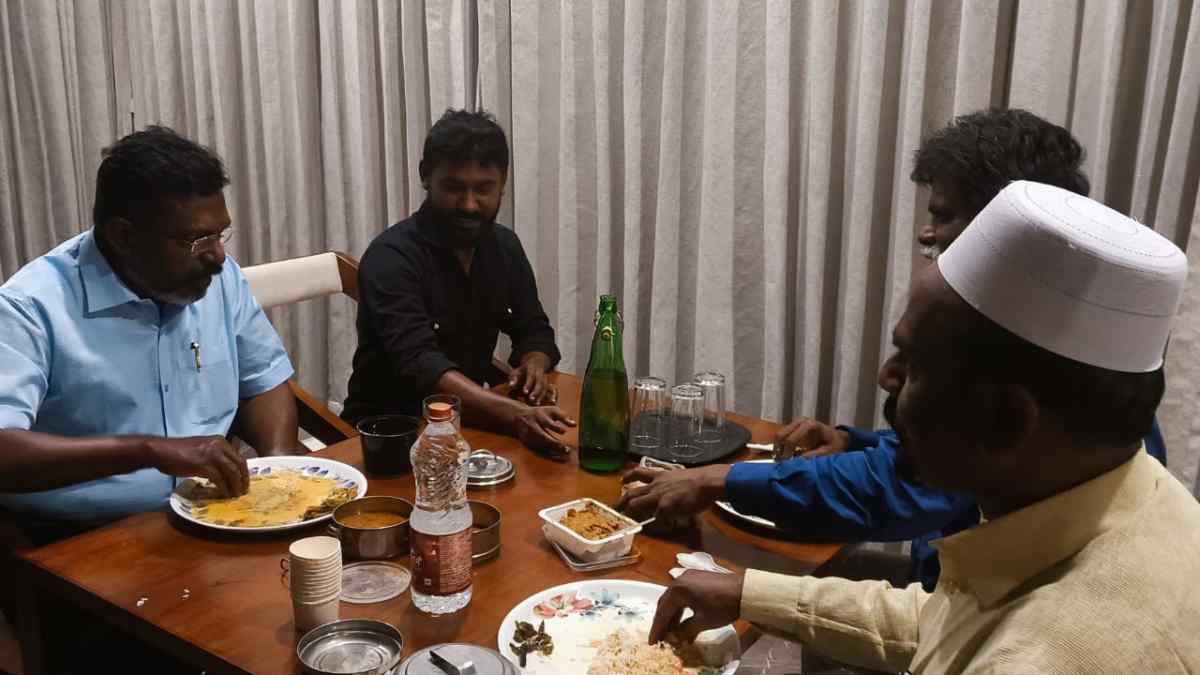 Vck president Thirumavalavan fasts by eating sahar food 