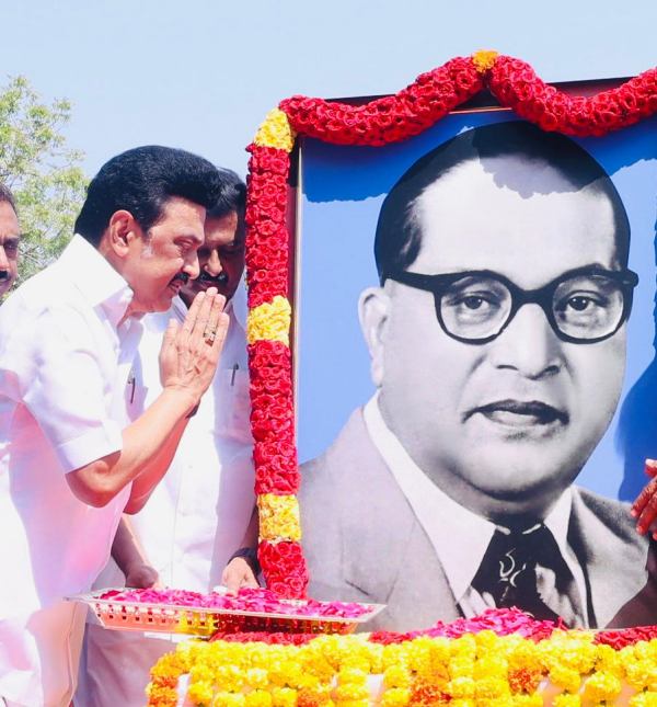 On the 133rd birth anniversary of Ambedkar, CM Stalin paid his respects in person at his Mani Mandapam On the 133rd birth anniversary of Ambedkar, CM Stalin paid his respects in person at his Mani Mandapam