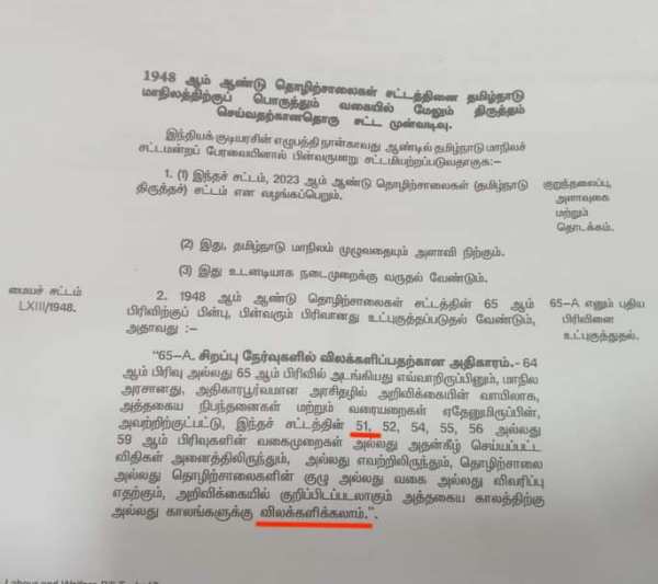  12 hours work law: What is the need for exemption under section 51 of Factory law? 