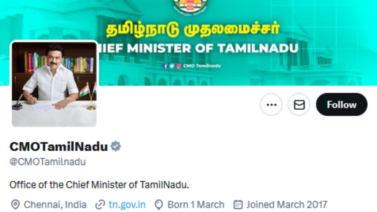 Blue tick removed for CM Stalins personal twitter handle Blue tick removed for CM Stalins personal twitter handle