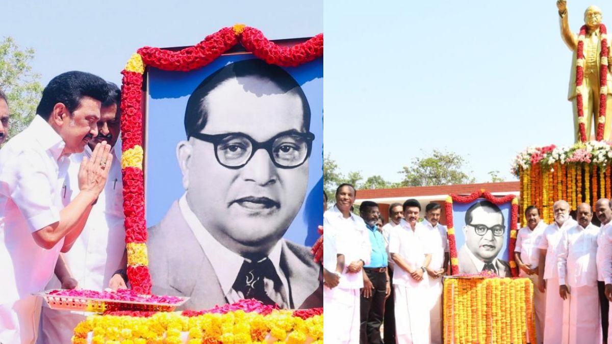 On the 133rd birth anniversary of Ambedkar, CM Stalin paid his respects in person at his Mani Mandapam On the 133rd birth anniversary of Ambedkar, CM Stalin paid his respects in person at his Mani Mandapam