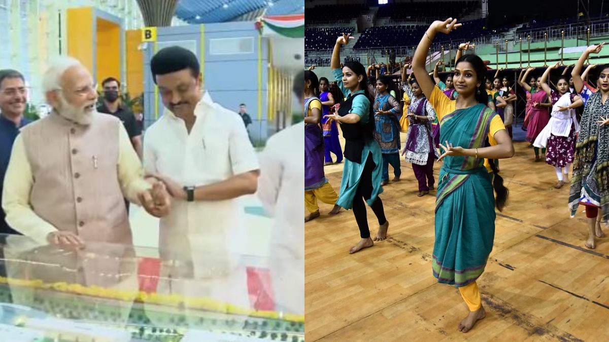Women and girls welcomed the Prime Minister in Chennai with traditional dance Women and girls welcomed the Prime Minister in Chennai with traditional dance