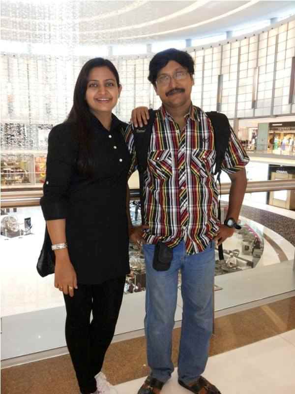 Do you know who is the husband of Actress Indraja? 