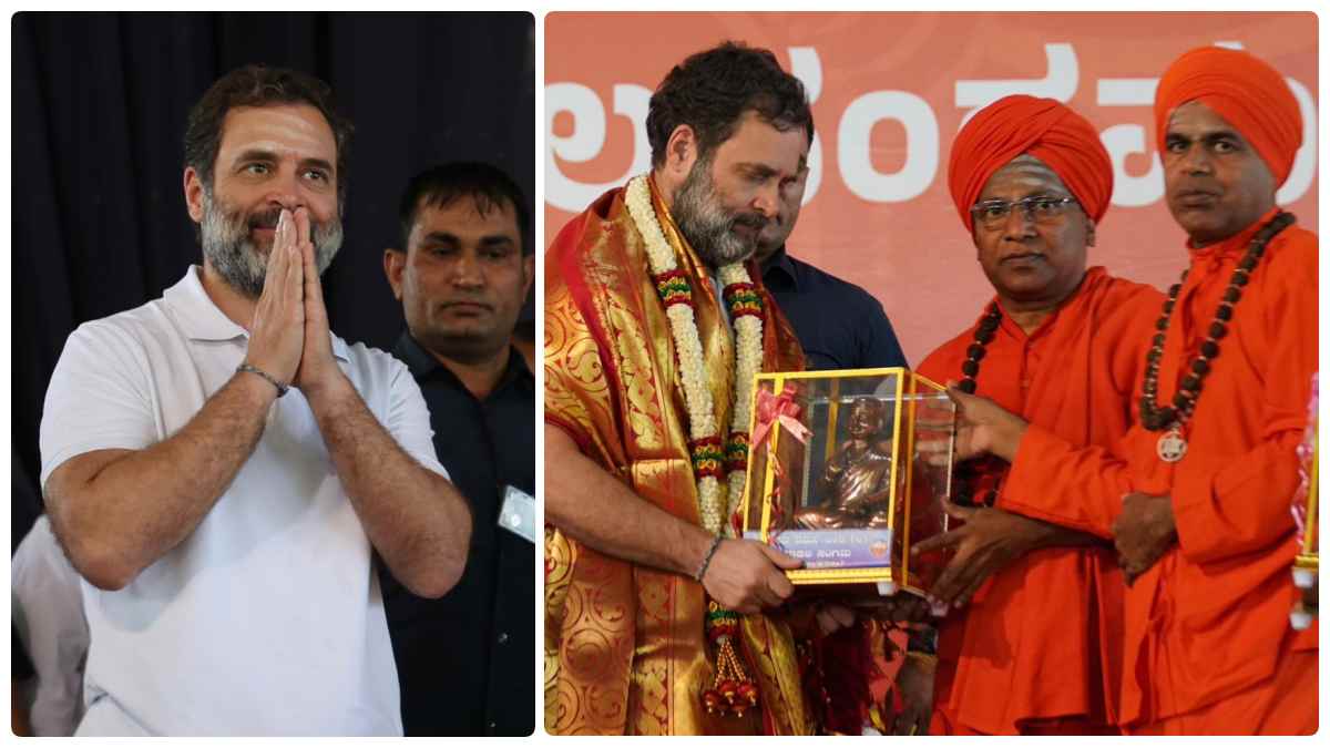 Karnataka Election: Rahul Gandhi meets Lingayat seers on occasion of Basava Jayanti Karnataka Election: Rahul Gandhi meets Lingayat seers on occasion of Basava Jayanti