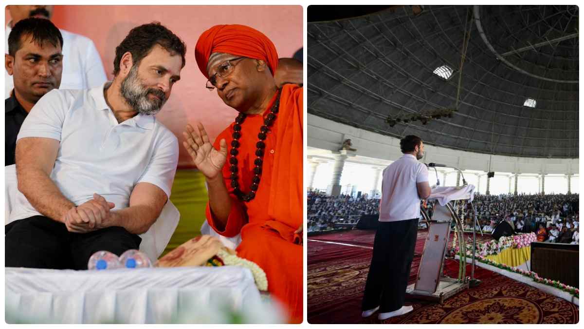 Karnataka Election: Rahul Gandhi meets Lingayat seers on occasion of Basava Jayanti Karnataka Election: Rahul Gandhi meets Lingayat seers on occasion of Basava Jayanti