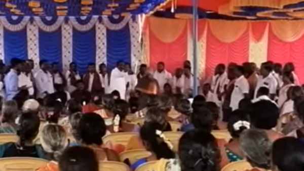 DMK MLA Udayasuriyan didnt wants to buy petition from woman and angry DMK MLA Udayasuriyan didnt wants to buy petition from woman and angry