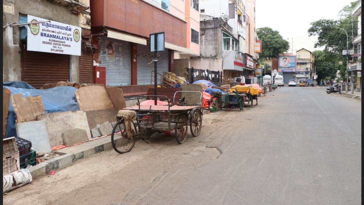 Chennai Municipal Corporation has raised the height of RK Madam Road mylapore Chennai Municipal Corporation has raised the height of RK Madam Road mylapore