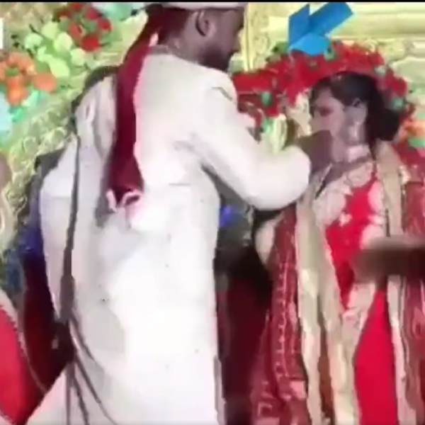 Groom and bride fighting During Wedding Ceremony video making rounds on social media 