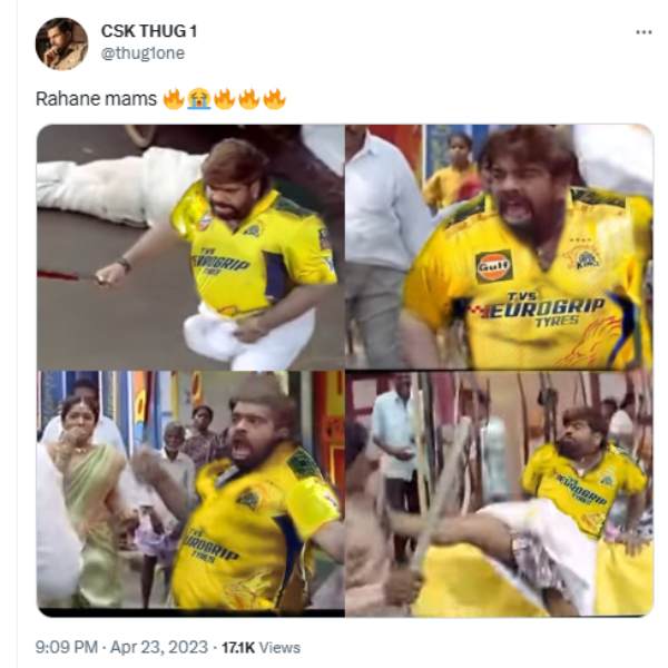 MEMES: Some humour amid the CSKs massive winning against KKR with Rahanes batting 
